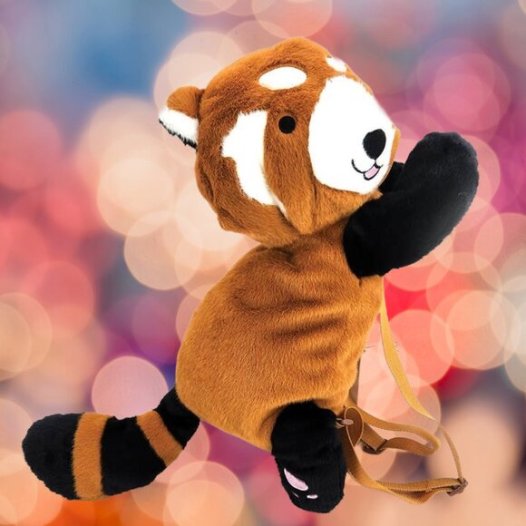 SPOOKYVILLE CRITTERS - Red Panda Furry Plush Backpack - Picture 7 of 7